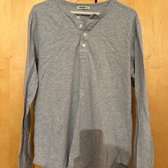 Buck Mason Other - Buck Mason Long Sleeve Henley Tee Size M Curve Hem